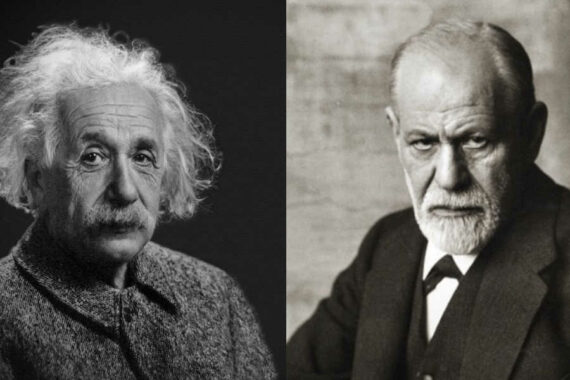 Immagine di Einstein e Freud